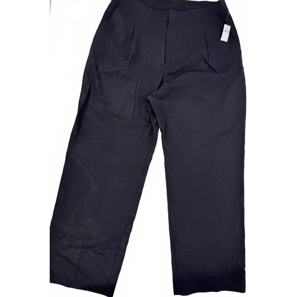 NWT Gap Softsuit Trouser High Rise Wide Leg Pants Navy Office Size 16 Tencel